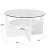 Lumisource U Shaped Coffee Table in White TB-CTU W